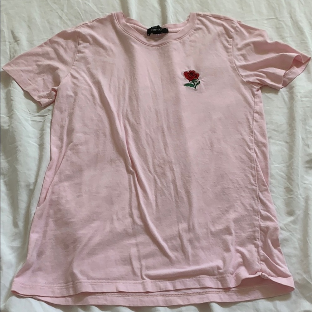 Pink flower tee